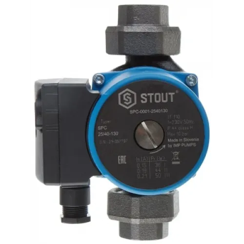 Насос циркуляционный STOUT 25-40 130мм (1/8)