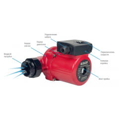 Насос циркуляционный VALFEX VCP 25-80G 180мм (с гайками)