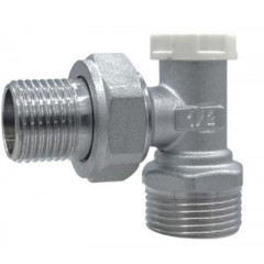 Клапан запор. для радиатора 1/2" угловой нар. VIEIR (6/60)