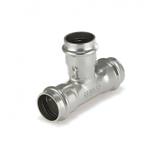 Трехраструбный пресс-тройник из нержавеющей стали 35*22*35mm TIM (20/5)