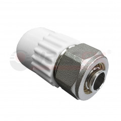 Муфта PPR комбин. для соединения PPR-PEX труб 20х16 Valfex (200/20)