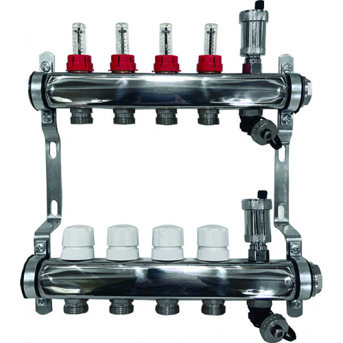 Коллектор регулируемый для теплого пола AQUALINK,1