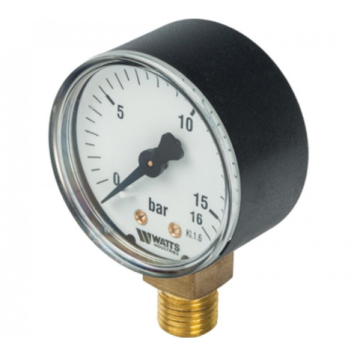 Манометр радиальный Watts MDR 50/16 x1/4 (0-16 бар)