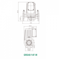 Насос фланц. циркуляционный PUMPMAN GRS 40/14F-М 220 мм (550 Вт., 165 л/мин., 14 м. напор, 220 V)