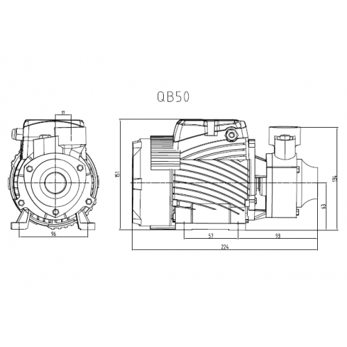 Поверхностный насос PUMPMAN QB50 (220 Вт., 25 л/мин, напор 20 м, всас. 8)