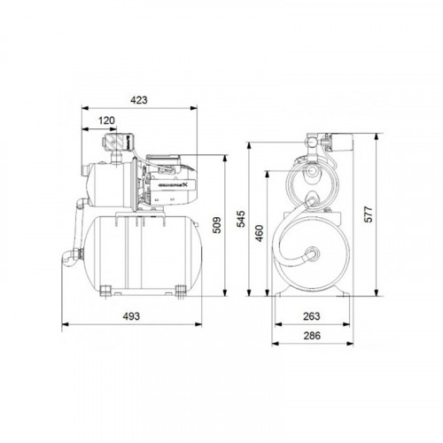 Установка насосная самовсасывающая Grundfos JP 5-48 PT-H