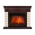 Портал Firelight Bricks 30U (угловой) камень бежевый, шпон темный дуб