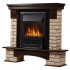 Портал Firelight Forte Wood Classic камень коричневый, шпон темный дуб