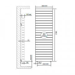 Радиатор Royal Thermo PianoForte Tower Noir Sable - 22 секц.
