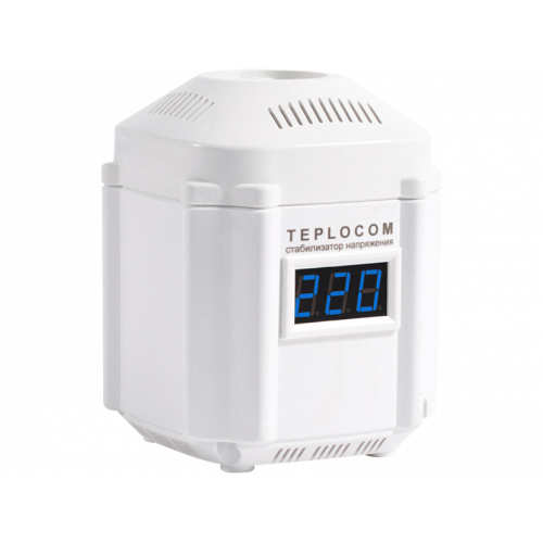 Стабилизатор сетевого напряжения Teplocom ST-222/500-И (220В, 222ВА, Uвх.145-260В) индикация