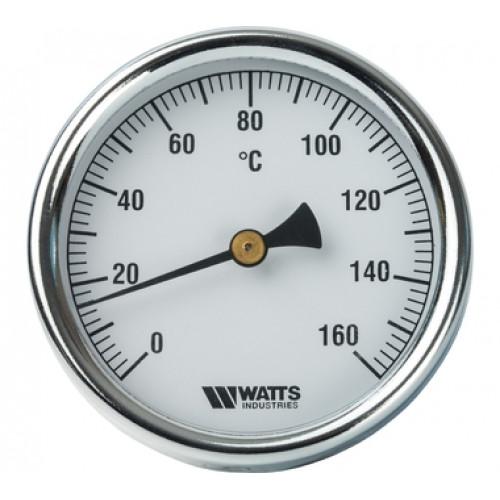Термометр биметаллический с погружной гильзой Watts T 80/50 (0-160 °С)