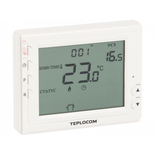 Термостат комнатный Teplocom TS-Prog-2AA/8A, проводной, прогр, реле 250В, 8А