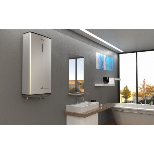 Водонагреватель электрический Ariston ABSE VLS PRO INOX PW 50 (1,5+1 кВт, 2 ТЭНа, плоский, НЕРЖ)